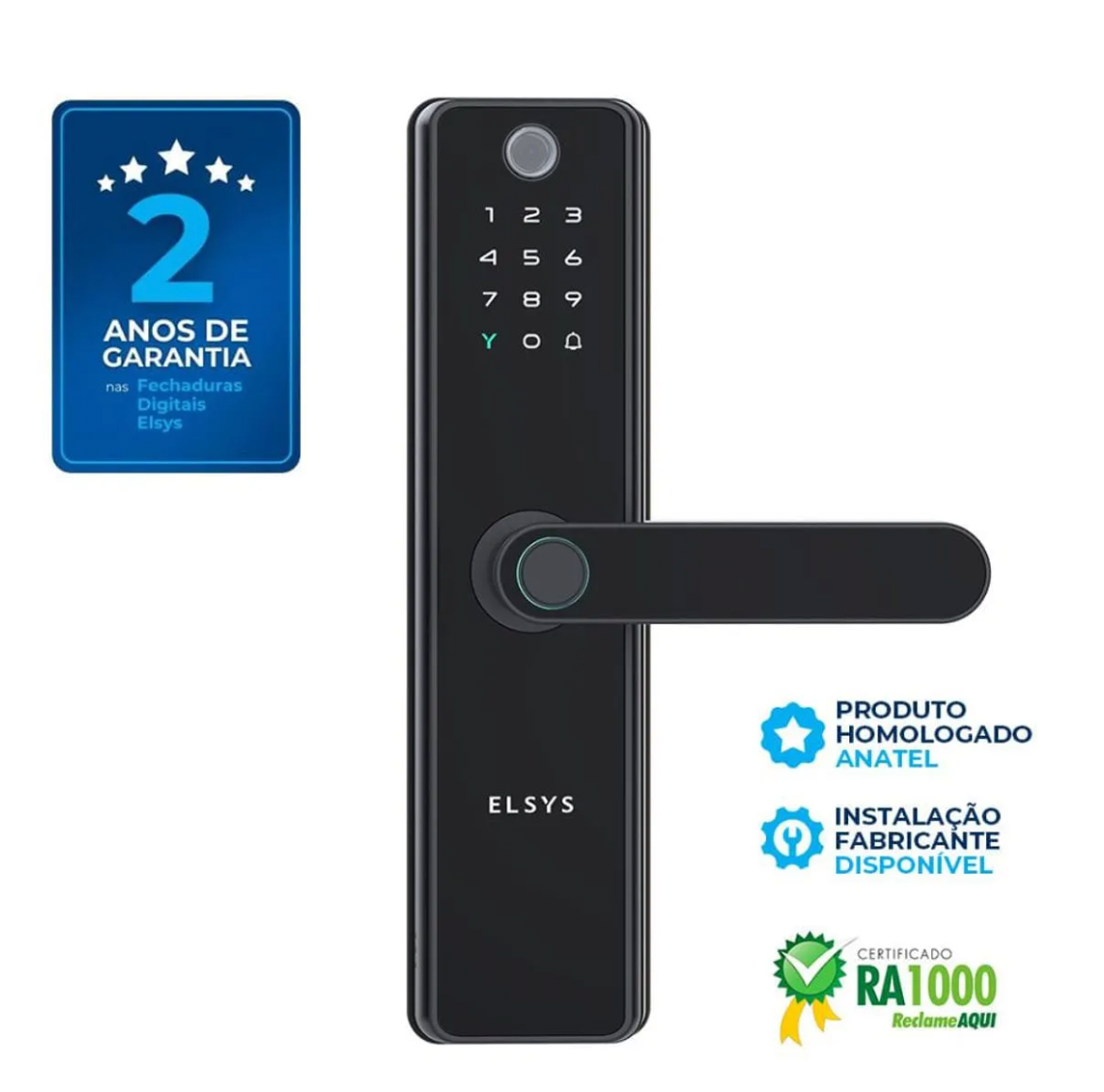 Elsys SAX ESF-DE51001 — Fechadura Digital de Embutir Wi-Fi