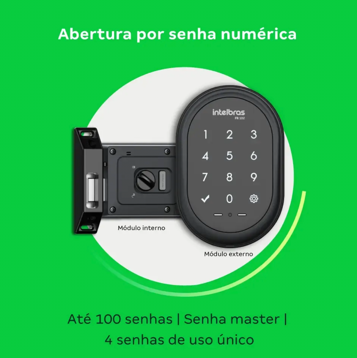 Intelbras FR 102 — Fechadura Digital de Sobrepor